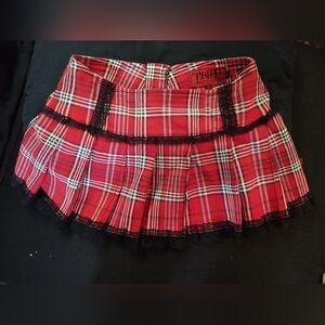 Tripp NYC (Small)Red Plaid Schoolgirl Skirt - new